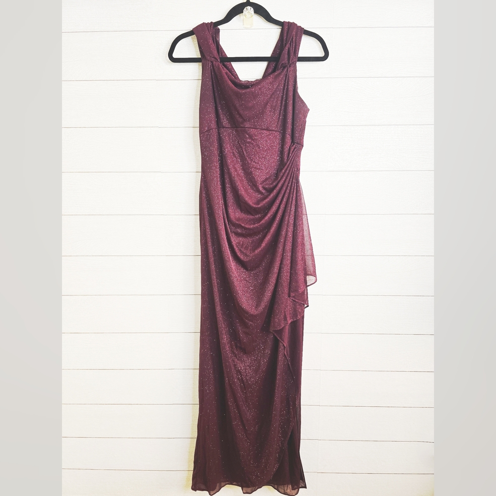 Alex Evenings Burgundy Dress